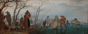 Invierno (Diversión en el hielo) de Adriaen Pietersz van de Venne