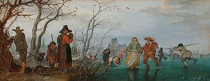 Invierno (Diversión en el hielo) de Adriaen Pietersz van de Venne