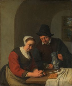 Una charla confidencial
Una pareja en un interior de Adriaen van Ostade