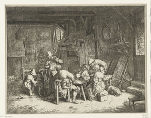 Cultivando una comida en una posada El desayuno de Adriaen van Ostade