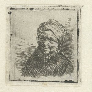 Busto de la esposa de un granjero sonriente de Adriaen van Ostade