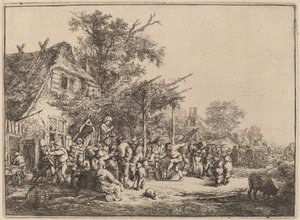 Baile bajo la Pérgola de Adriaen van Ostade