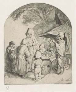 Quack vende sus productos de Adriaen van Ostade