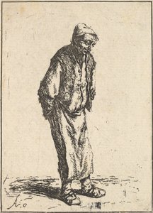 Campesino con las manos detrás de la espalda de Adriaen van Ostade