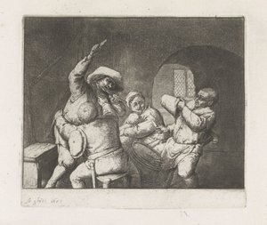 Argumentando a los jugadores de cartas de Adriaen van Ostade