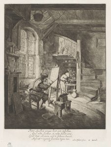 Pintor en su estudio de Adriaen van Ostade