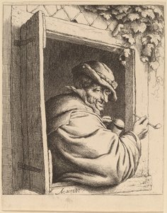 Fumador en una ventana de Adriaen van Ostade