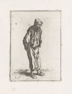 Hombre de pie con las manos a la espalda de Adriaen van Ostade