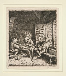 Las jugadoras de backgammon de Adriaen van Ostade