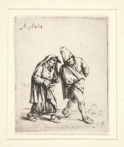 la pareja caminando de Adriaen van Ostade