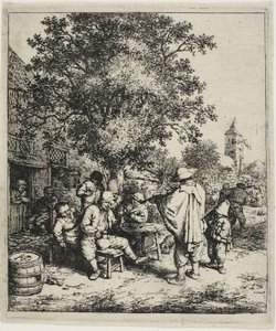 El violinista y el chico de la zanfona de Adriaen van Ostade