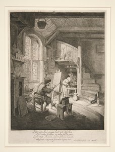La pintora en su estudio de Adriaen van Ostade