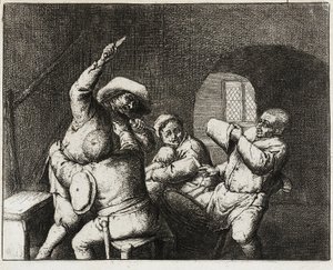 La riña de los campesinos de Adriaen van Ostade