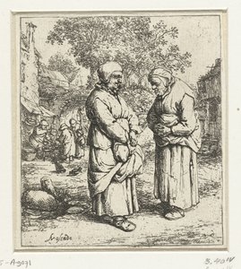 Dos ancianas en conversación de Adriaen van Ostade