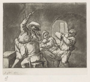Jugadores de cartas de lucha de Adriaen van Ostade