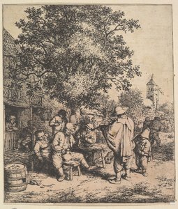 Violinista y Pequeño Organillero de Adriaen van Ostade
