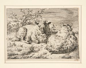 las dos ovejas de Adriaen van de Velde