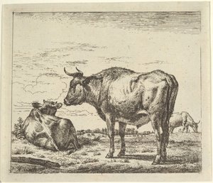 Toro de pie, de Diferentes Animales de Adriaen van de Velde