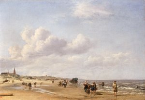 La playa de Scheveningen de Adriaen van de Velde
