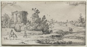 El camino por el pequeño templo redondo