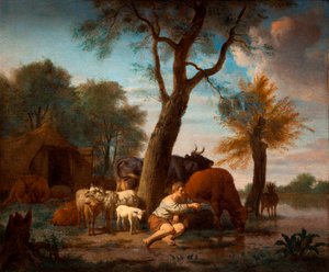 El pastor pescador de Adriaen van de Velde