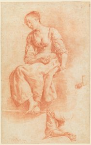 Niña sentada de Adriaen van de Velde