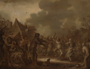 campesinos bailando de Adriaen van de Venne