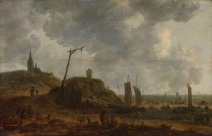 La playa de Katwijk de Adriaen van der Kabel