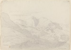 Las colinas Sabinas y Rocca Santo Stefano vistas desde Civitella de Adrian Ludwig Richter