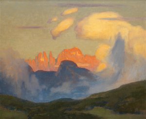 Resplandor vespertino en Rosengarten (Óleo sobre lienzo) de Adrian Scott Stokes