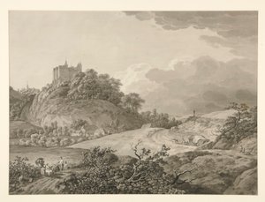 Vista del castillo de Nossen en Sajonia de Adrian Zingg
