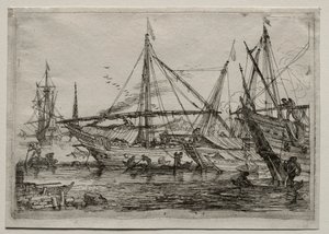 Un puerto mediterráneo de Adrian van der Cabel