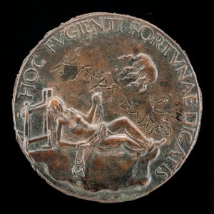 Figura femenina sosteniendo una brida [reverso], probablemente después de 1502 de Adriano Fiorentino