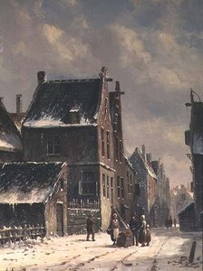 Una ciudad holandesa en invierno