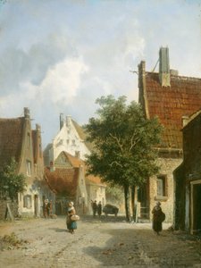 Escena de calle en Ámsterdam de Adrianus Eversen
