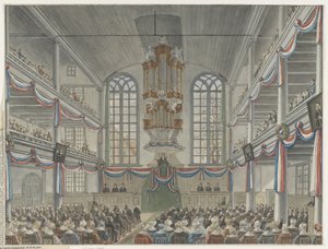 Celebración del bicentenario del Seminario de Remonstrantes, 1834 de Adrianus Gerardus van Schoone
