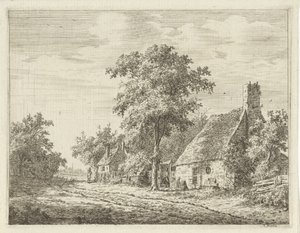 Dos casas a lo largo de un camino de Adrianus Serné