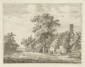 Dos casas a lo largo de un camino de Adrianus Serné