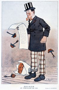 Caricatura de Jules Renard (1864/1910), escritor francés, por Barrère, A. 1923 de Adrien Barrere