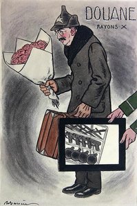 Caricatura del embajador soviético en Francia, Valerian Devgalevsky, del diario francés 