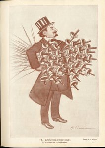 Fantasio, ca. 1912_4_1 - Ilustración de A Barrere (1874-1931): Esgrima - Rouzier Dorcieres de Adrien Barrere