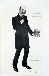 Joseph Caillaux, ministro de rentas - Ilustración de Adrien Barrere (1877-1931) en “Fantasio” del 15/02/1907 de Adrien Barrere