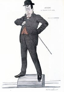 Retrato de Andre Antoine (1858-1943), director francés, actor, teórico y director de teatro - Dibujo de A. Barrere - en “Fantasio”, 01/06/1907 de Adrien Barrere