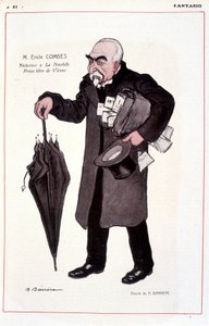 Retrato de Emile Combes, político francés (1835-1921), Reactor en La Nouvelle Presse libre de Vienne - Ilustración de Adrien Barrere (1877-1931) en Fantasio 01/03/1907 de Adrien Barrere