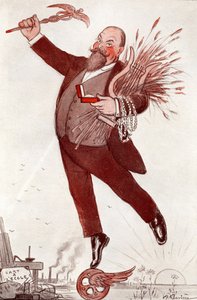 Retrato del poeta y político Maurice Couyba (1866-1931) (Maurice Boukay) - Dibujo de Adrien Barrere (1874-1931) extraído de "FANTASIO" 1911