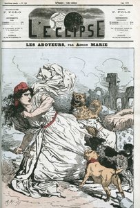 Ladrando, la República perseguida por perros realistas o bonapartistas. Portada en 