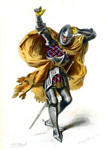 Conversión de San Pablo: Saulo, representación bajo el rey francés Carlos VI. 1872 (grabado) de Adrien Emmanuel Marie