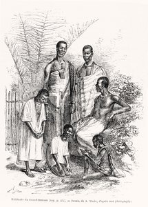 Habitantes de Grand-Bassam, ilustración de Le Tour du Monde, 1868