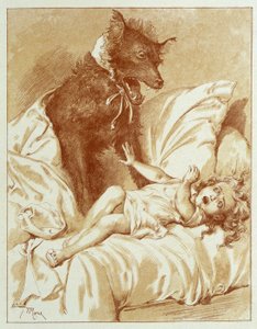 Caperucita Roja - en “Los cuentos de hadas” de Charles Perrault, ilustraciones de Adrien Marie de Adrien Emmanuel Marie