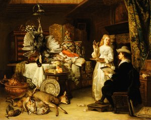 El estudio del artista, 1879 de Adrien Joseph Verhoven Ball